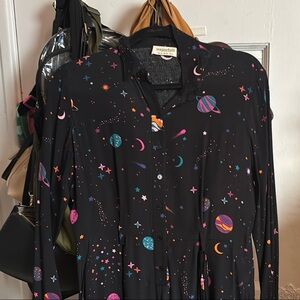 Sugarhill Brighton Black Space-Themed Jumpsuit